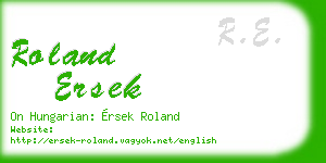 roland ersek business card