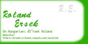 roland ersek business card